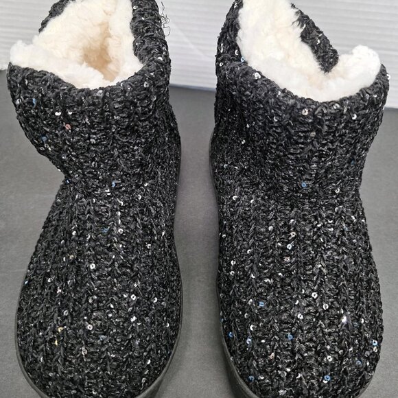 Warm Chenille Knit Bootie Slippers - Picture 2 of 7